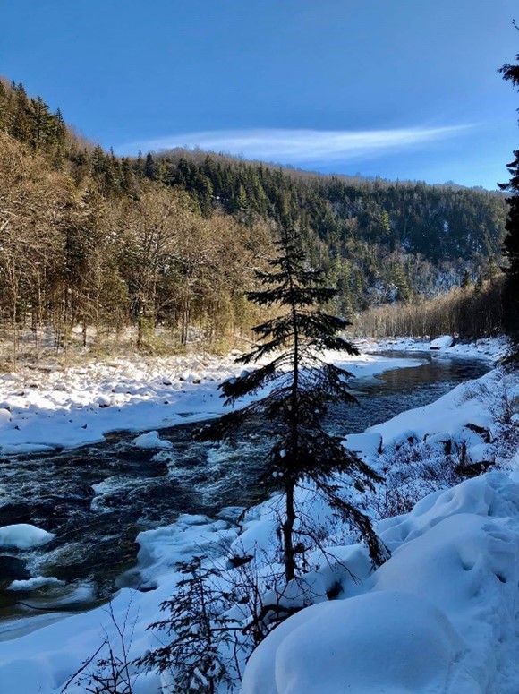 Le Mestashibo vers le Mont Ste-Anne 