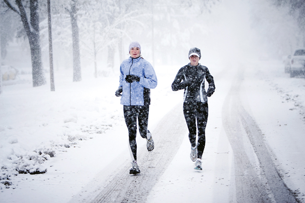 la course en hiver