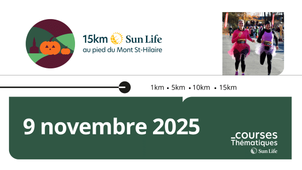 15 km Sun Life au pied du Mont Saint-Hilaire